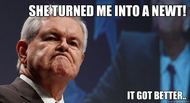 She turned me into a newt!